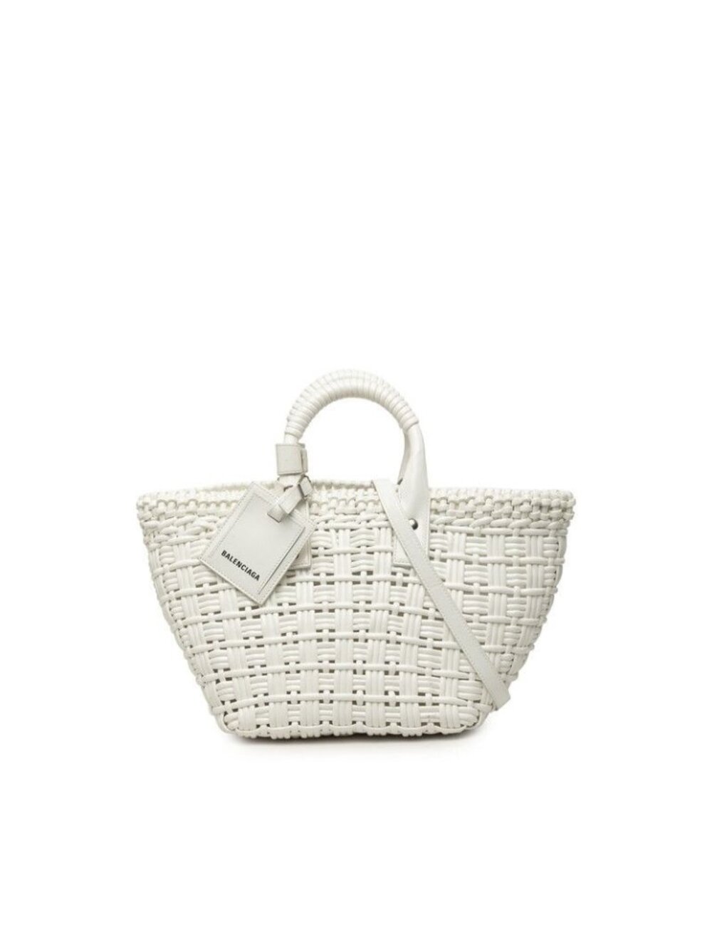 Balenciaga Bistro XS 2-Way Shoulder Bag White Patent